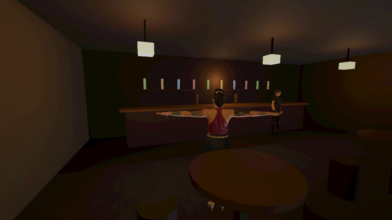 The Rave Game — a warm brown pub interior with a bar, taps and hanging pendant lights